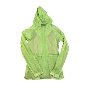 Adidas by Stella McCartney Lightweight Hooded Running Jacket Neon Green